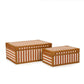 Kora Cotton Jute Contract-Grade Keepsake Box Set - Terracotta