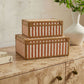 Kora Cotton Jute Contract-Grade Keepsake Box Set - Terracotta