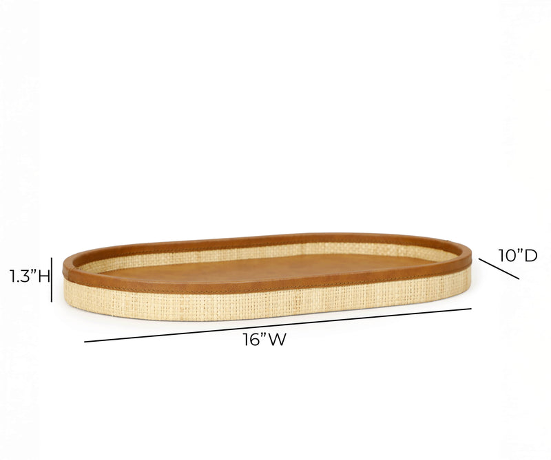 Hakiri Natural Raffia Contract-Grade Storage Tray - Medium