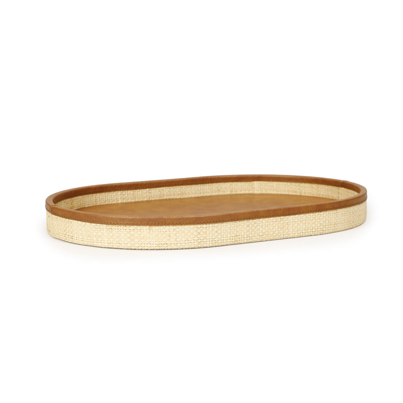 Hakiri Natural Raffia Contract-Grade Storage Tray - Medium