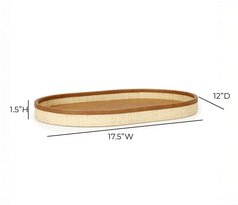 Hakiri Natural Raffia Contract-Grade Storage Tray - Large