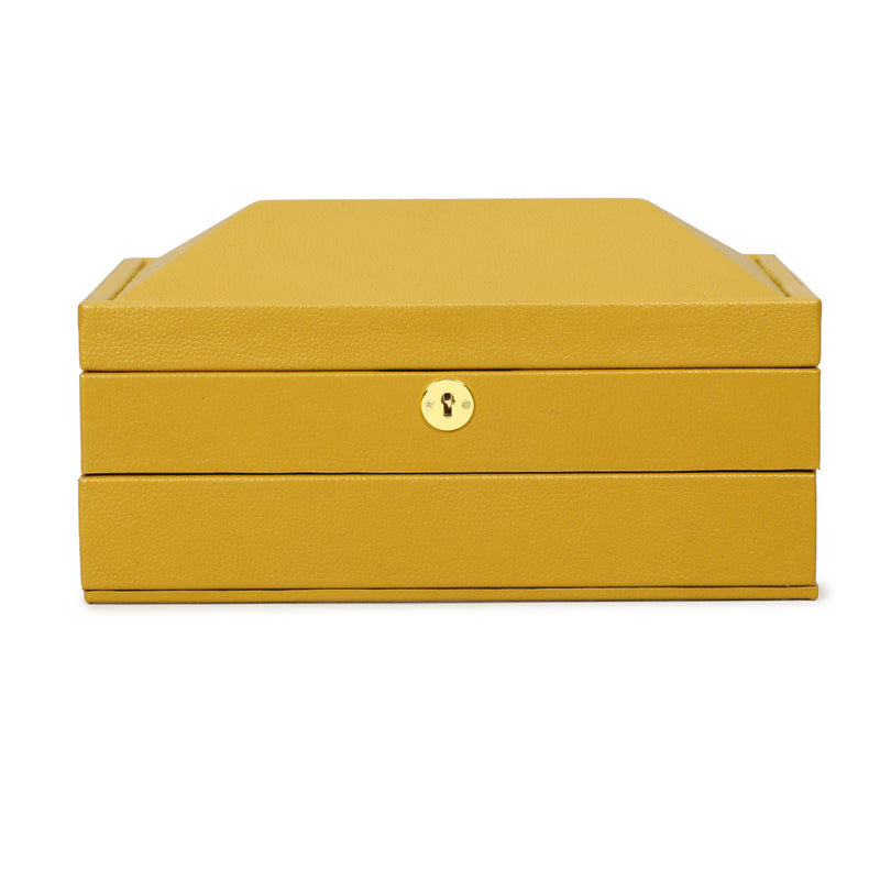 Knox Mustard Yellow Vegan Leather Contract-Grade Jewelry Box