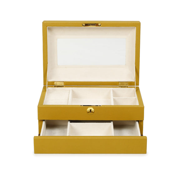 Knox Mustard Yellow Vegan Leather Contract-Grade Jewelry Box