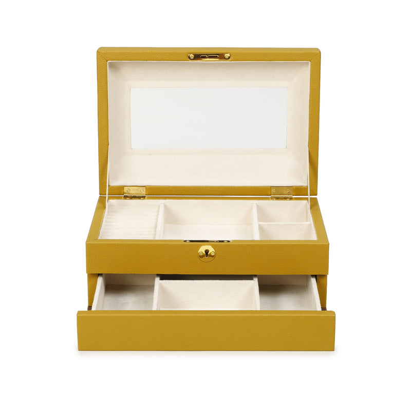 Knox Mustard Yellow Vegan Leather Contract-Grade Jewelry Box