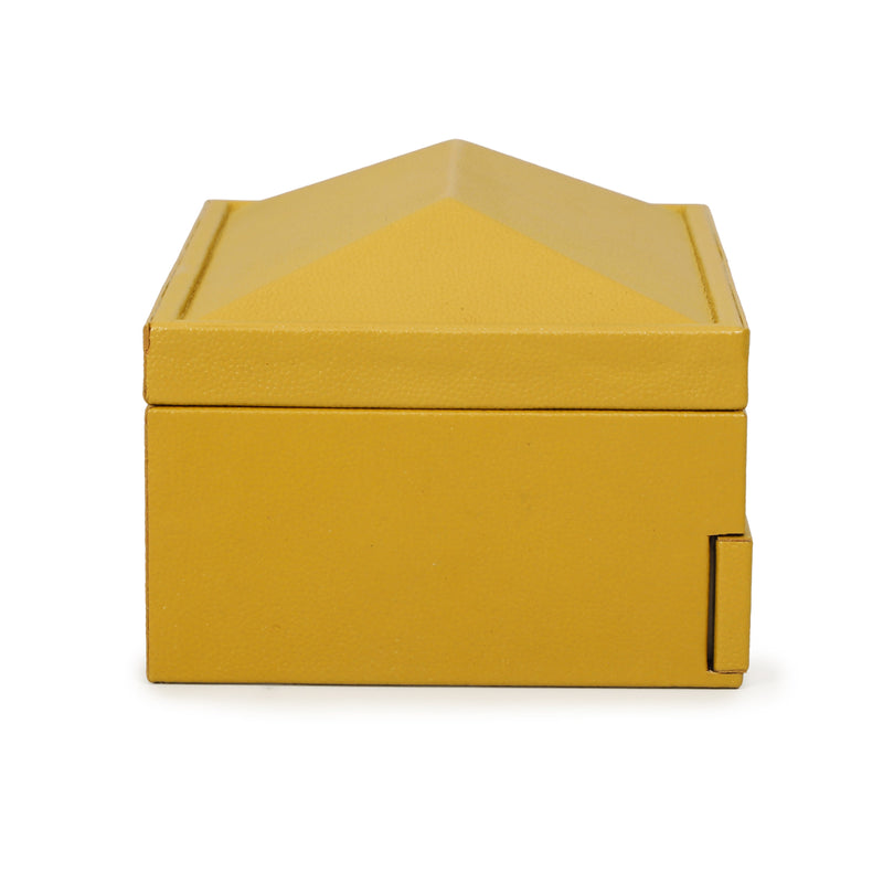 Knox Mustard Yellow Vegan Leather Contract-Grade Jewelry Box