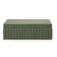 Eton Ribbed Green Vegan Leather Contract-Grade Storage Box