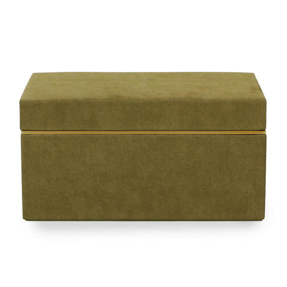 Pisa Green Vegan Suede Contract-Grade Storage Box