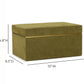 Pisa Green Vegan Suede Contract-Grade Storage Box