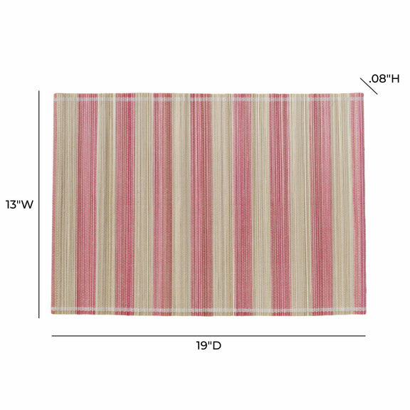 Jora Faded Bamboo Placemat - Set of 4 - Pink