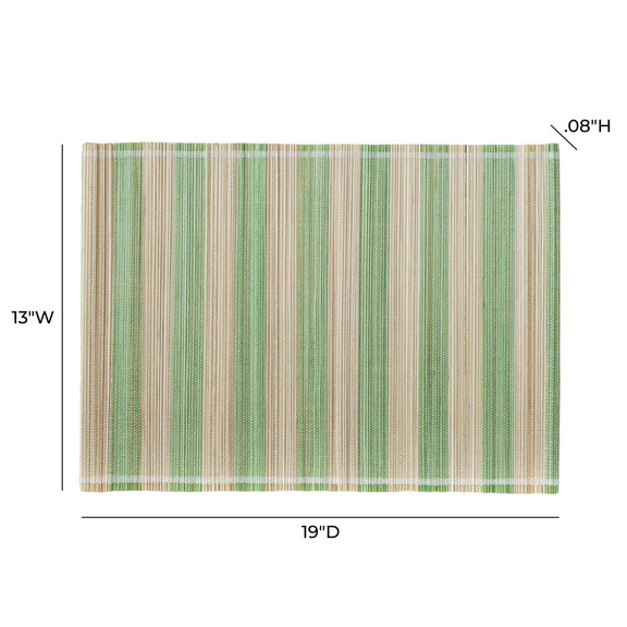 Jora Faded Bamboo Placemat - Set of 4 - Green