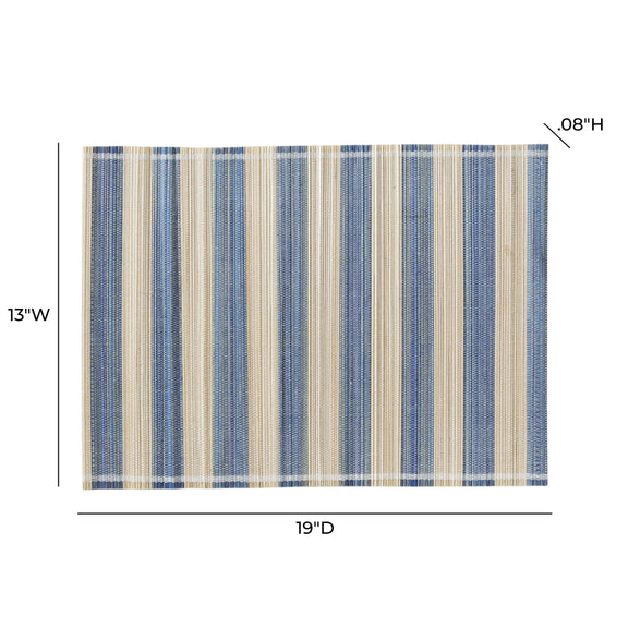 Jora Faded Bamboo Placemat - Set of 4 - Blue