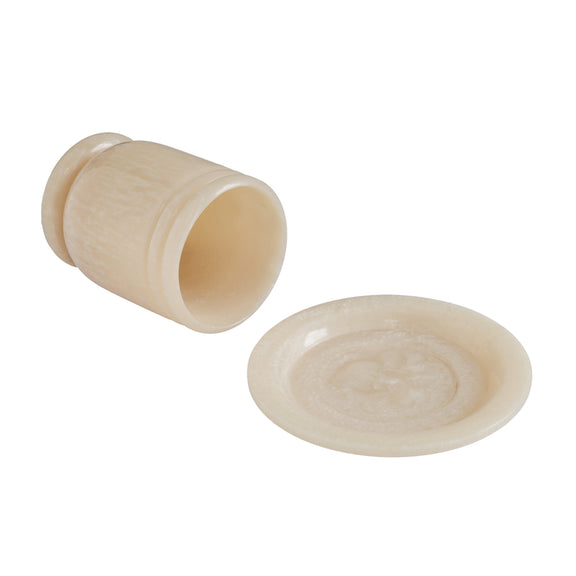 Channeled Swirl Resin Kiddush Cup - Tan