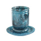 Channeled Swirl Resin Kiddush Cup - Blue