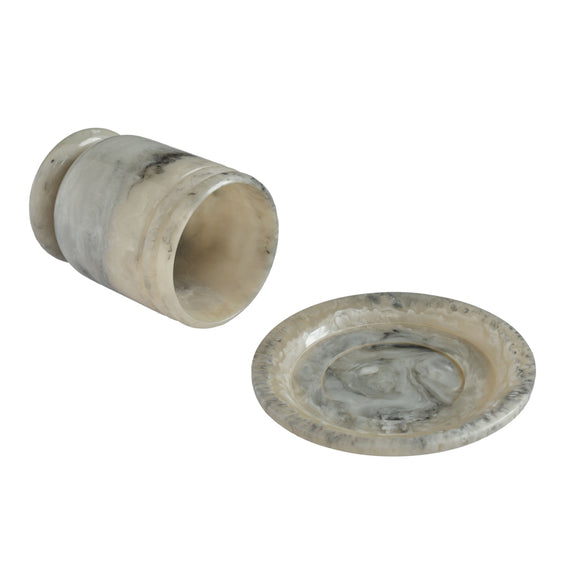 Channeled Swirl Resin Kiddush Cup - Onyx