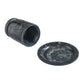Channeled Swirl Resin Kiddush Cup - Black and White
