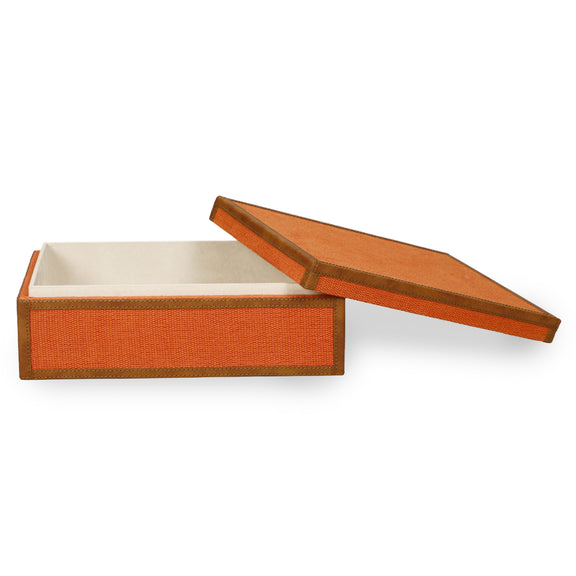 Acre Orange Cotton Jute Contract-Grade Jewelry Box