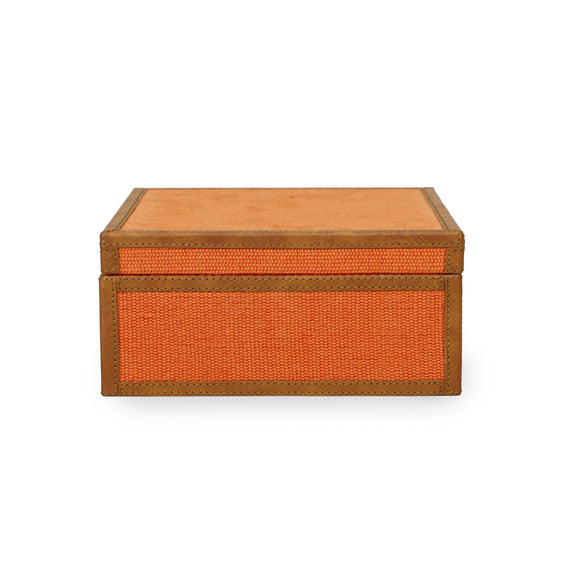 Acre Orange Cotton Jute Contract-Grade Jewelry Box