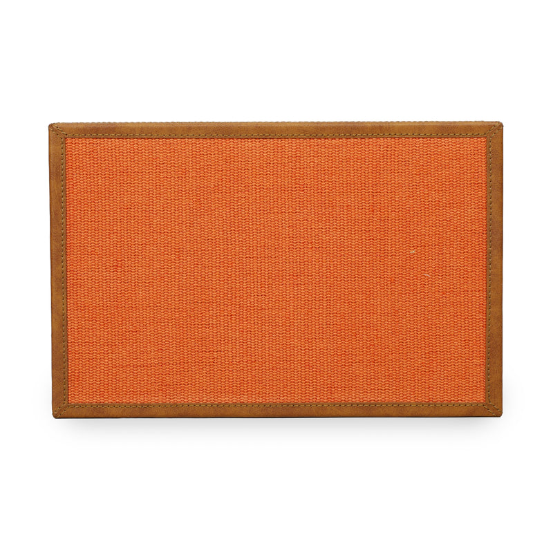 Acre Orange Cotton Jute Contract-Grade Jewelry Box