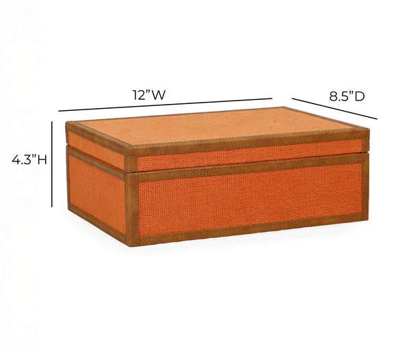 Acre Orange Cotton Jute Contract-Grade Jewelry Box