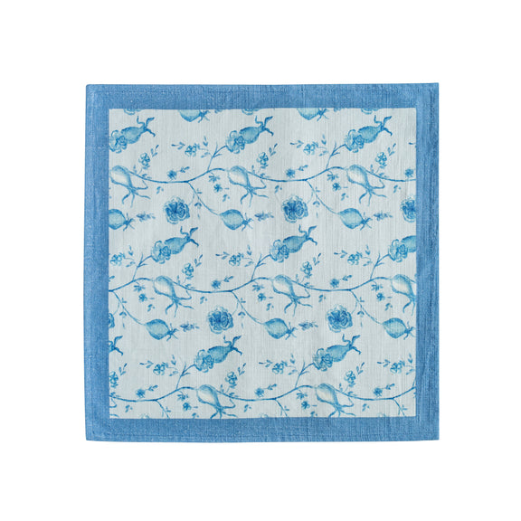Dolce Natural Cotton Napkin - Set of 4 - Baby Blue