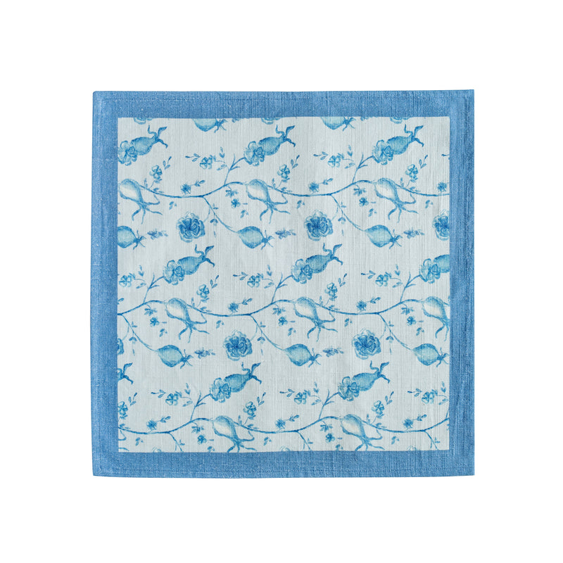 Dolce Natural Cotton Napkin - Set of 4 - Baby Blue