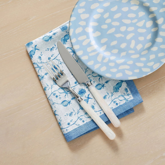 Dolce Natural Cotton Napkin - Set of 4 - Baby Blue