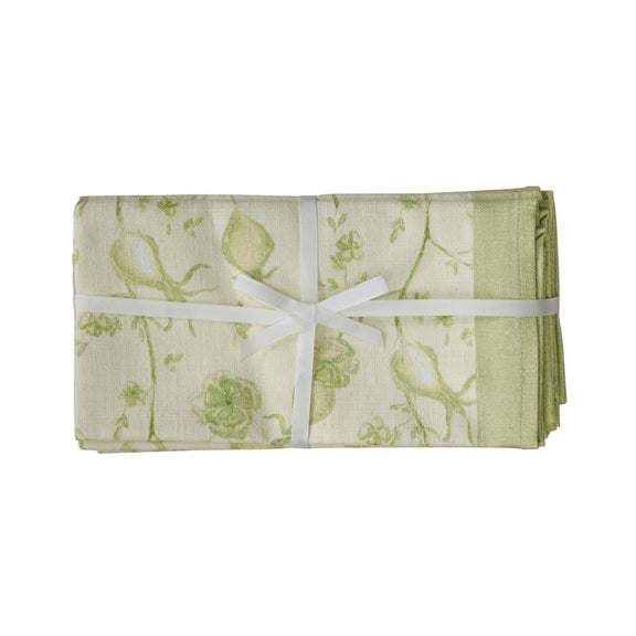 Dolce Natural Cotton Napkin - Set of 4 - Olive Green