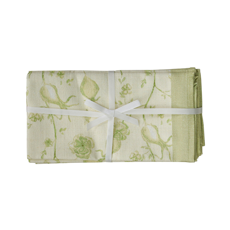 Dolce Natural Cotton Napkin - Set of 4 - Olive Green