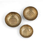 Shah Antique Brass Hammered Iron Catchall Round Bowls - Set of 3