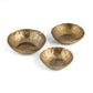 Shah Antique Brass Hammered Iron Catchall Round Bowls - Set of 3