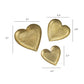 Coeur Brass Hammered Iron Heart-Shaped Catchalls - Set of 3