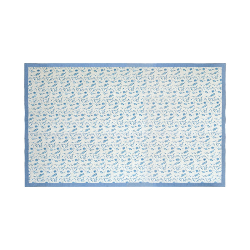 Dolce Natural Cotton Table Cloth - Baby Blue / 70" x 120"
