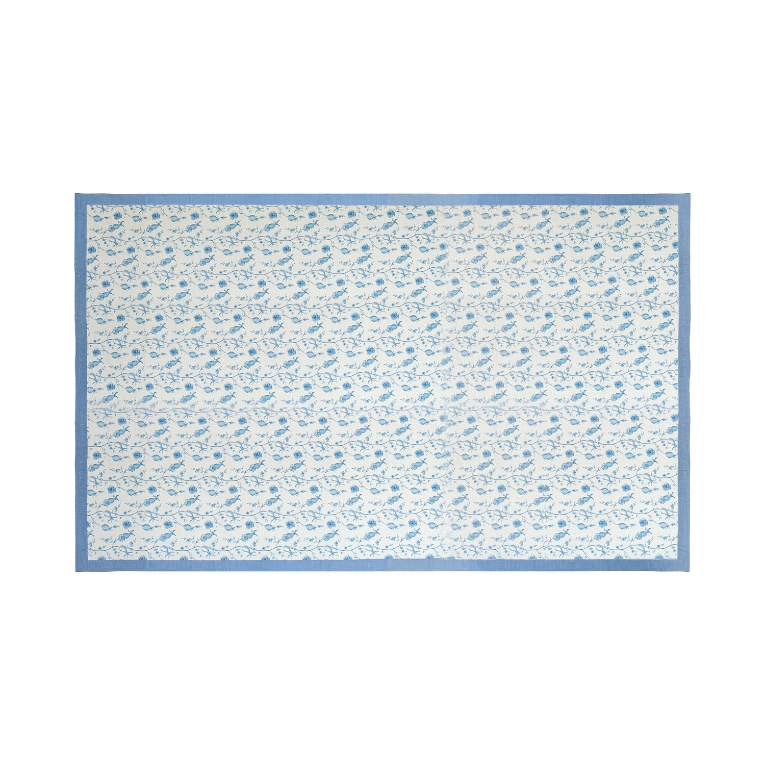Dolce Natural Cotton Table Cloth - Baby Blue / 70" x 120"