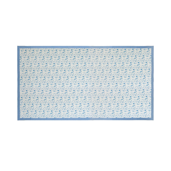 Dolce Natural Cotton Table Cloth - Baby Blue / 70" x 140"
