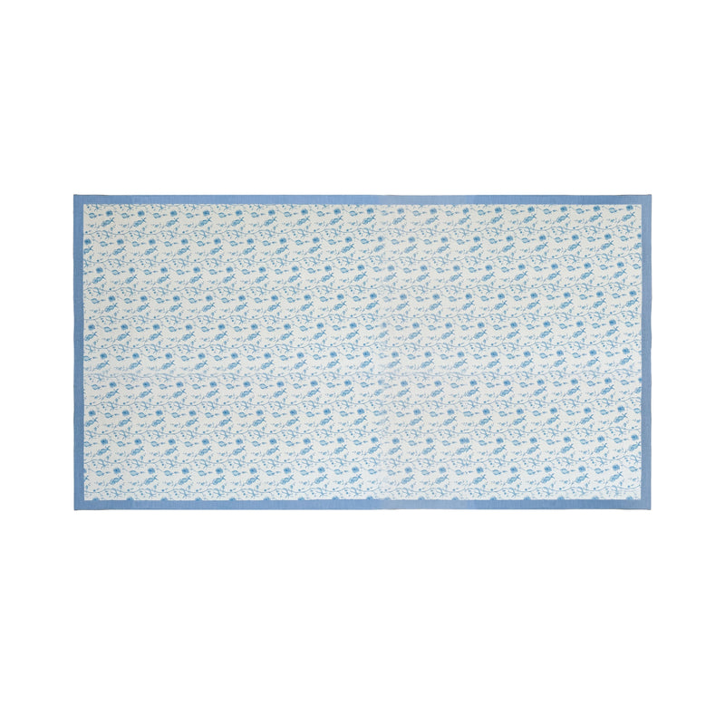 Dolce Natural Cotton Table Cloth - Baby Blue / 70" x 140"