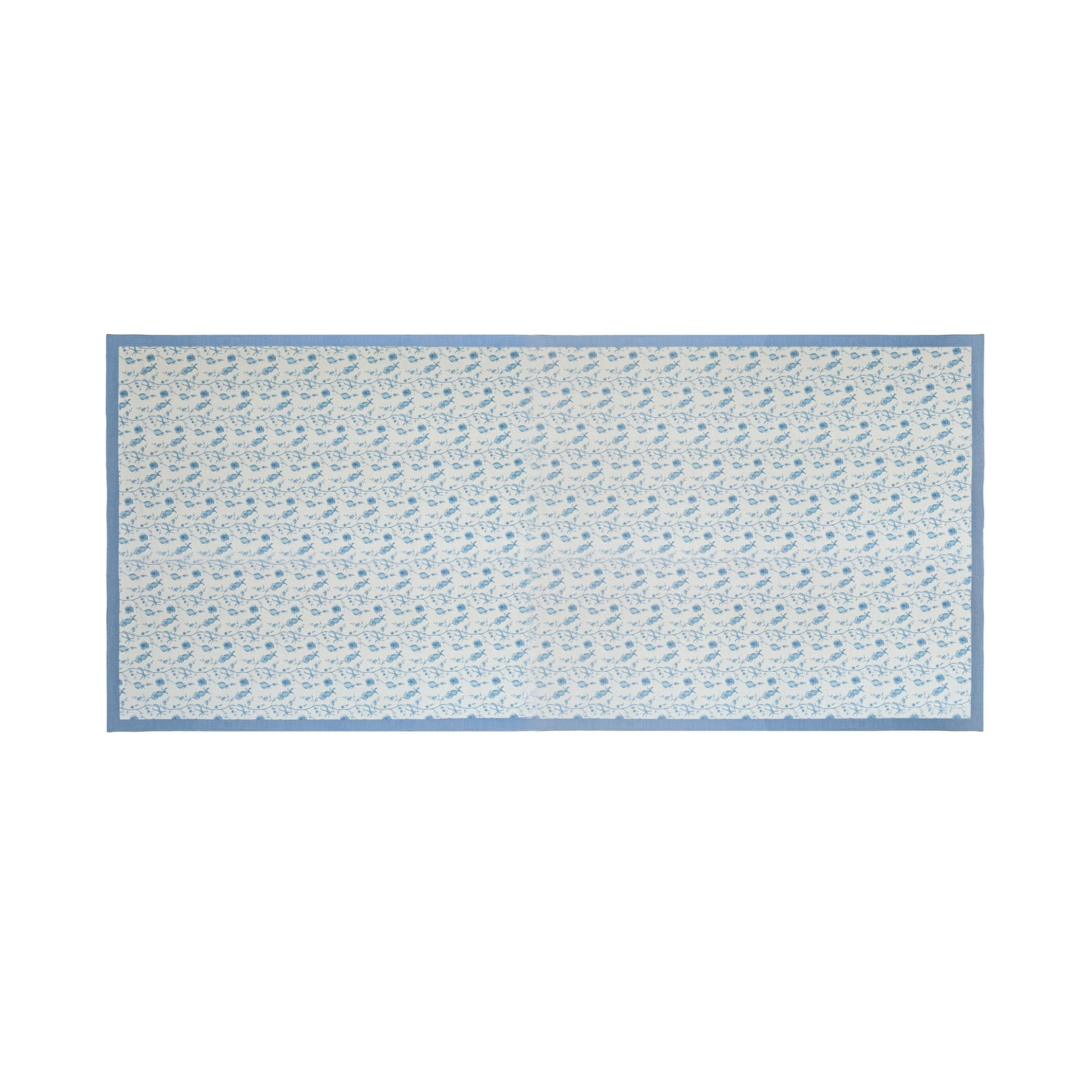 Dolce Natural Cotton Table Cloth - Baby Blue / 70" x 160"