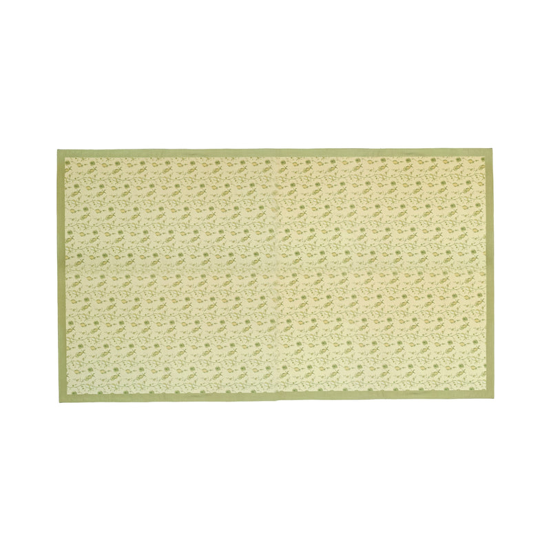 Dolce Natural Cotton Table Cloth - Olive Green / 70" x 120"