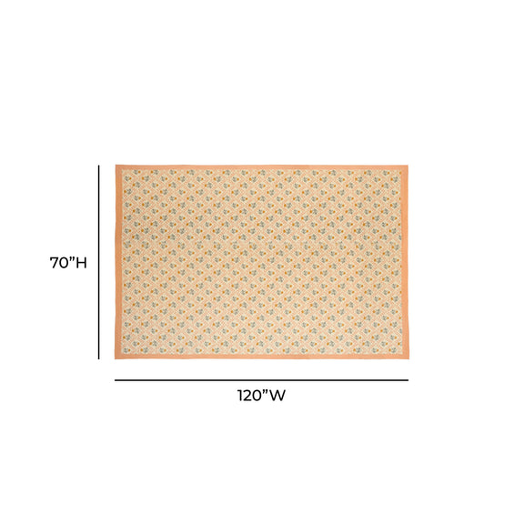 Dolce Natural Cotton Table Cloth - Blush / 70" x 120"