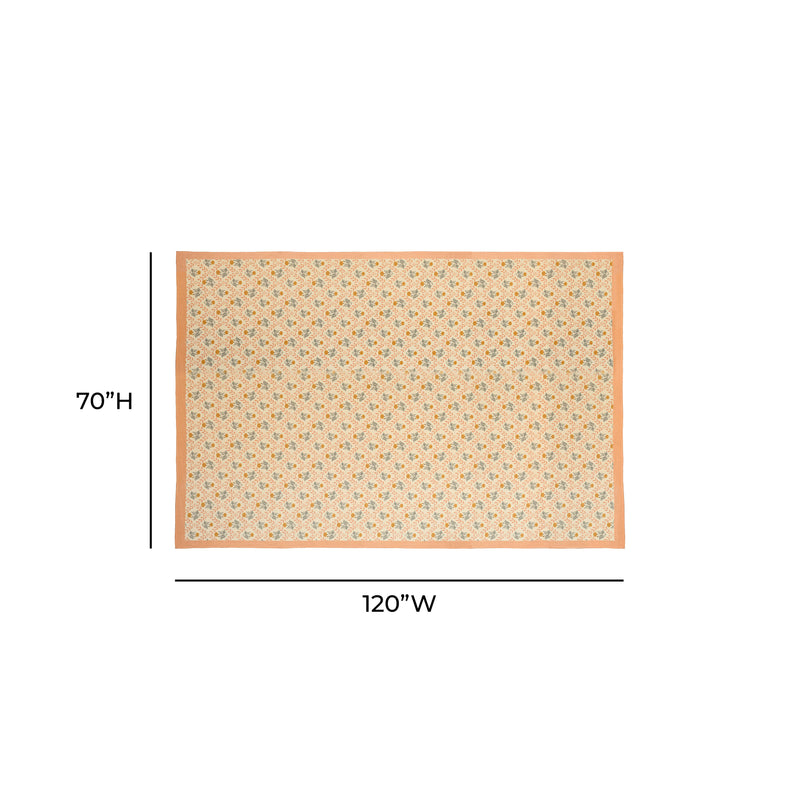 Dolce Natural Cotton Table Cloth - Blush / 70" x 120"