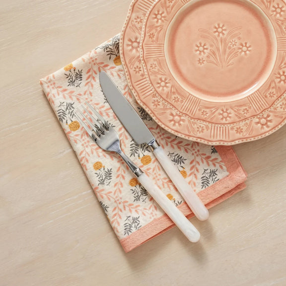Dolce Natural Cotton Napkin - Set of 4 - Blush