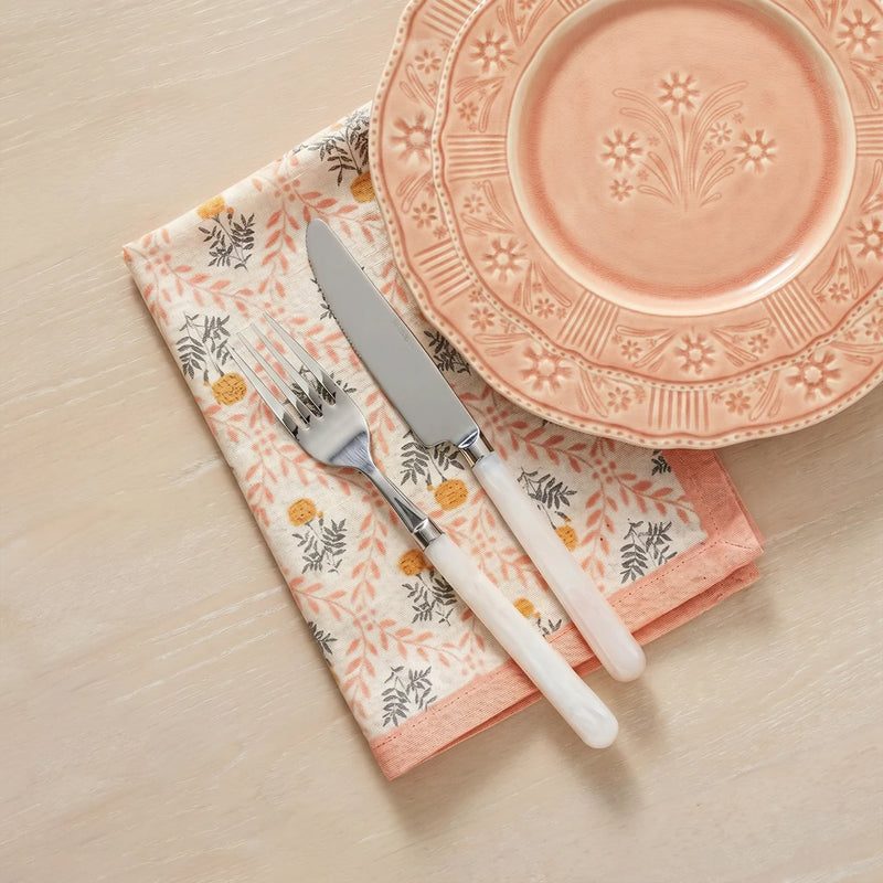 Dolce Natural Cotton Napkin - Set of 4 - Blush