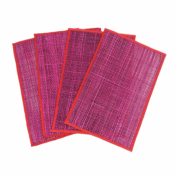 Peele Seagrass Placemat - Set of 4 - Pink