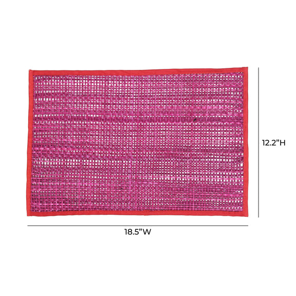 Peele Seagrass Placemat - Set of 4 - Pink