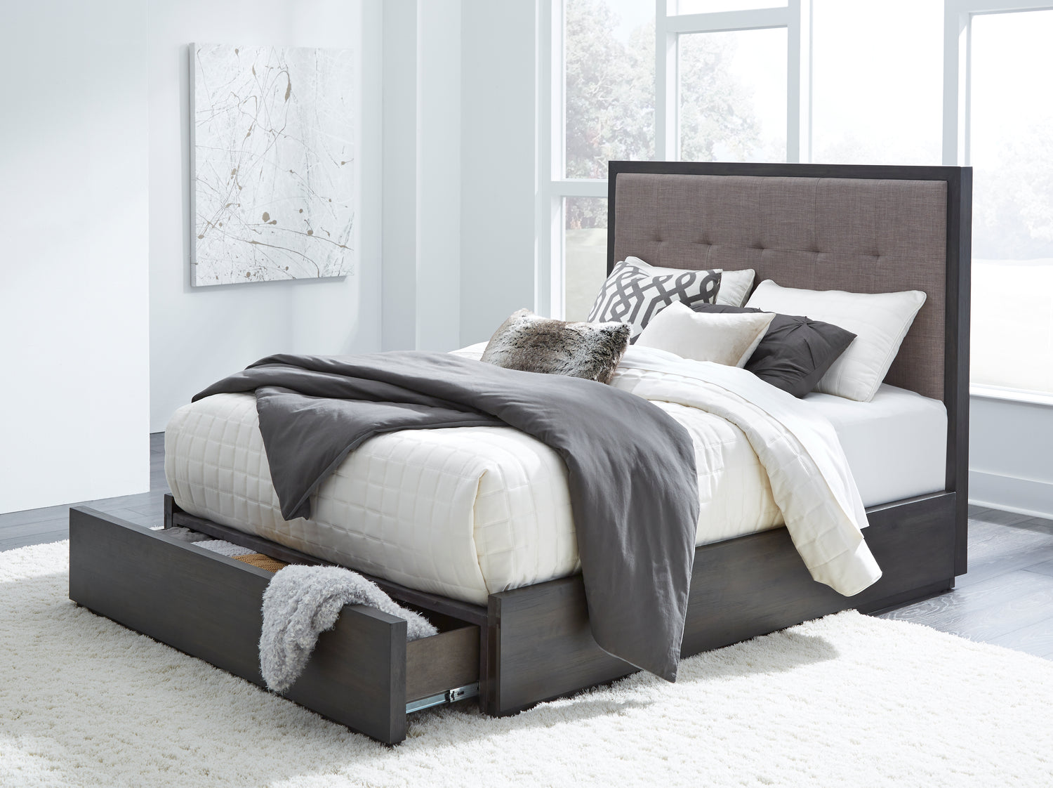 Oxford California-King Storage Bed in Dolphin