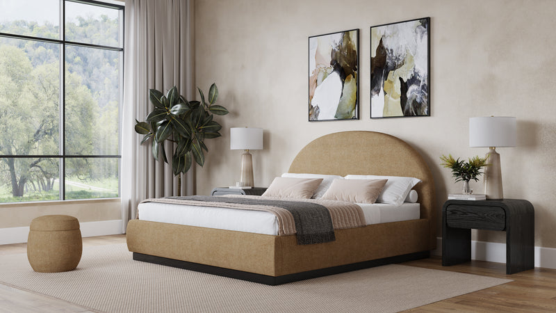 Flex King-Size Upholstered Bed in Porcini Chenille (2026)
