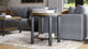Canyon Solid Wood and Metal Round End Table in Washed Grey