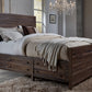 Townsend King-size Solid Wood Storage Bed in Java