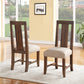 Meadow Solid Wood Upholstered Dining Chair in Brick Brown