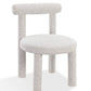 Addison Modern Dining Chair in Cotton Ball Boucle