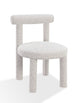 Addison Modern Dining Chair in Cotton Ball Boucle